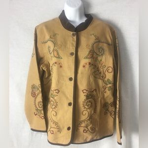 Retro embroidery Denim & Co. jacket
